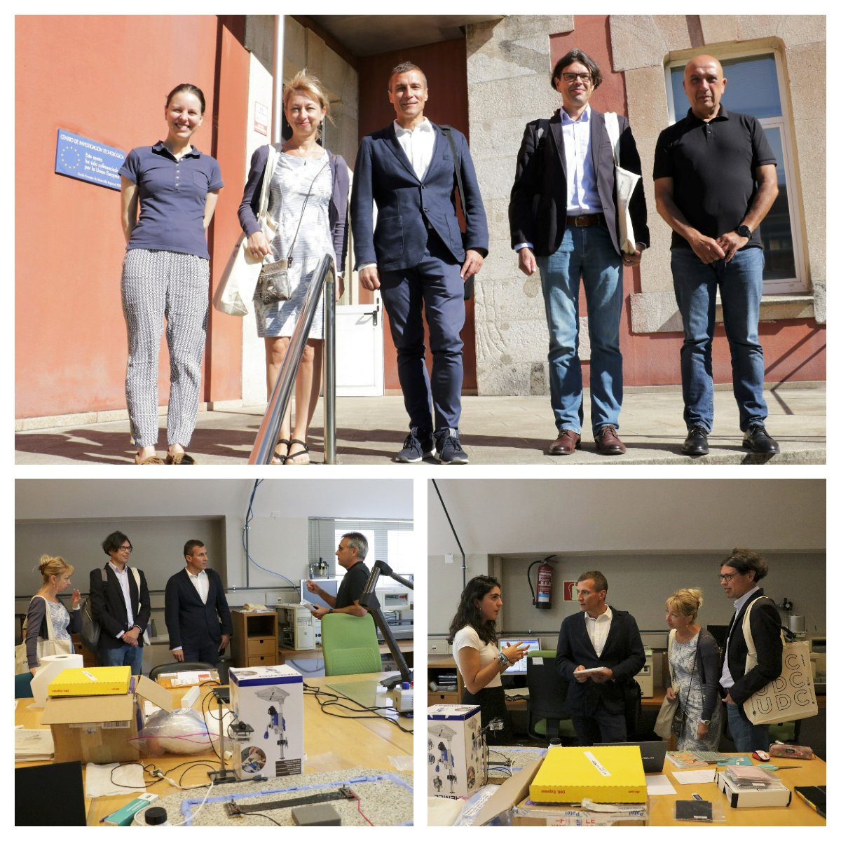 CITENI_UDC's tweet photo. Hoxe, os profesores Joanna Duda, Rafal Kusa e Jerzy Duda da @AGH_Krakow foron recibidos polo director científico do CITENI, Armando Yáñez e pola súa directora técnica, Anne Gosset, dentro do programa de mobilidade @EUErasmusPlus #KA107. https://t.co/3IWlUnkNe6