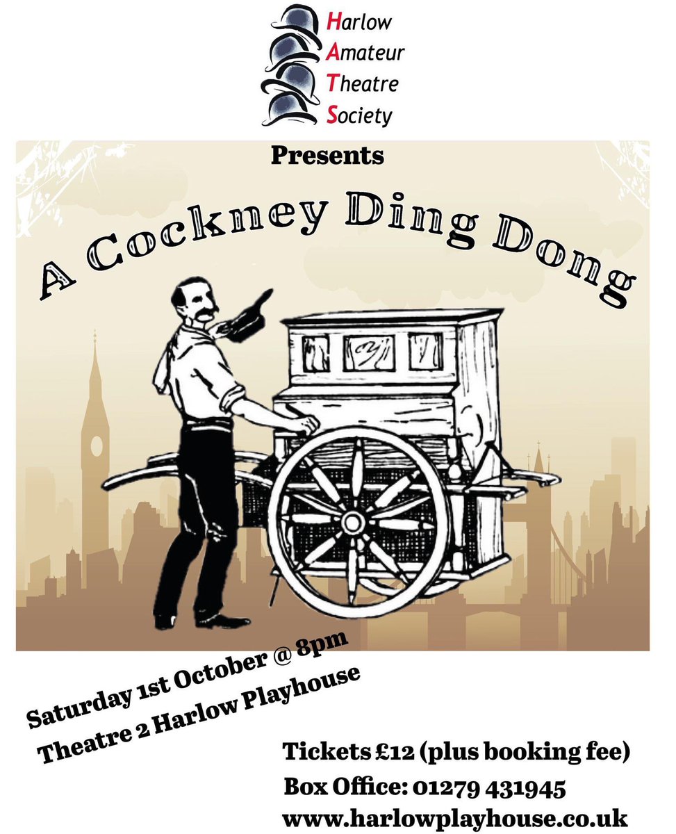 HATS_Harlow's tweet photo. It’s a busy month of #theatre for us at HATS. Two very different shows. Get your tickets today from https://t.co/J7CxV94waO #Harlow #essex #comedy #kneesup #dingdong #cockney https://t.co/ezWVeRt5Nj