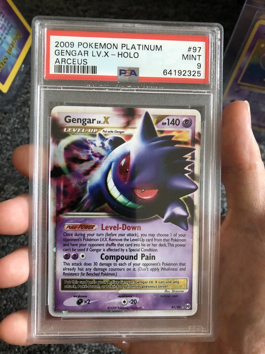 Gengar lv X just added to the graded collection 😈🔥 #gengar #lvx #diamondandpearl #platinumarceus #psa #psacard #Pokemon