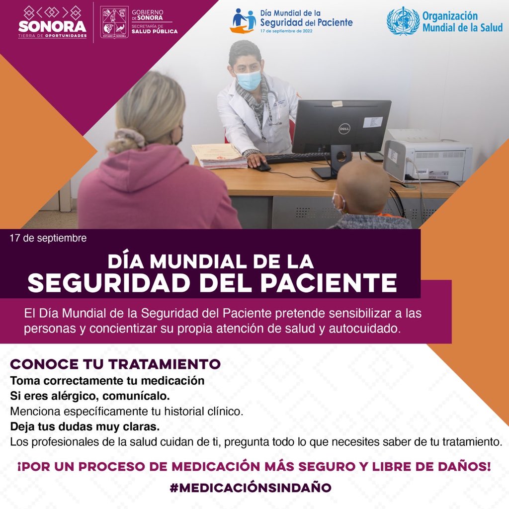 RPachecoE's tweet photo. Día Mundial de la Cultura de la Seguridad del Paciente: “Por una Medicación Segura”
#MEDICACIÓNSINDAÑO https://t.co/OOdwTpIcSl