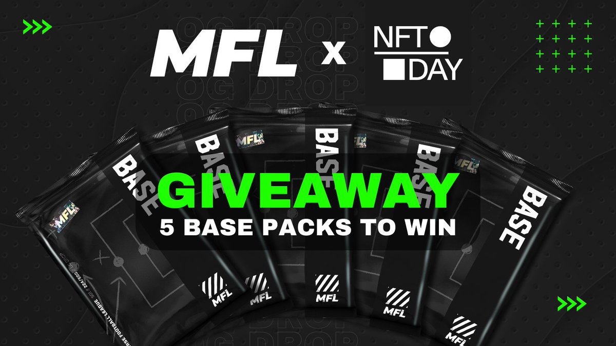 playMFL's tweet image. Happy #NFTDay everyone! 

To celebrate this day, we are giving away 5 MFL Base packs! 🔥

To enter: 
➡️ Follow @playMFL &amp;amp; @OfficialNFTDay 
➡️ Like ♥️ &amp;amp; RT 🔄
➡️ Comment with #NFTDay hashtag and let us know when you first discovered #NFTs 

GL 🍀