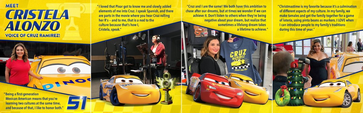 Cruz into this interview with Cristela Alonzo, the voice of Cruz Ramirez from Cars 3. 🚖 #VocesUnidas #HispanicLatinxHeritageMonth