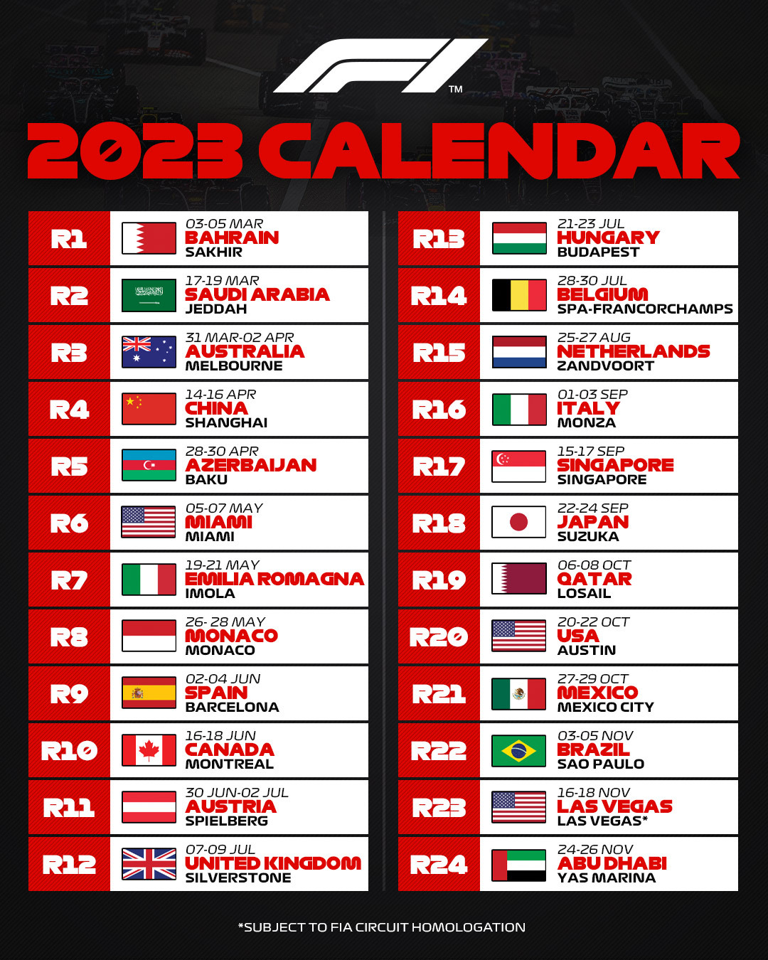 F1 Schedule 2023 Calendar Get Calendar 2023 Update