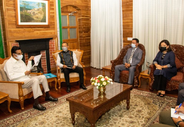 Mizoram Chief Information Commissioner Pu Lalnunmawia along with Pu Zorammawia gave short but detailed briefing to Mizoram Governor on the implementation of Suo Motu disclosures by state departments and the increase in applications since the implementation of RTI Online, Mizoram.