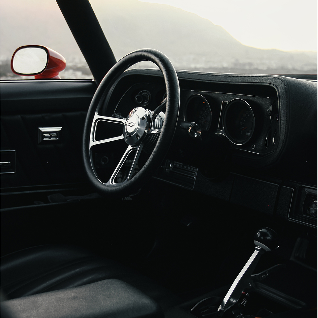 A classic's details. The interior of the #Chevrolet Camaro.​
📸 Instagram: @ parhamshots​
#ChevroletCamaro #carstagram #performance​ #horsepower
