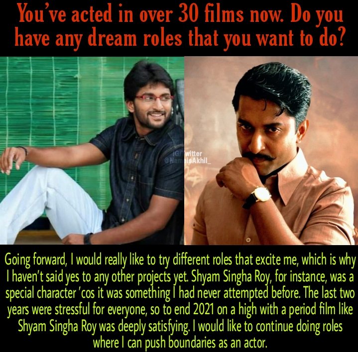 NameisAkhil_'s tweet photo. Our Idol @NameisNani Had An Interview With @NeeshitaN Recently On Completing 14 Glorious Years In TFI 😻❤️

Now And Then, We Love You Inspirer🫂💞

#WeLoveNani #14YearsForNaniInTFI https://t.co/OJAMoCRsiP
