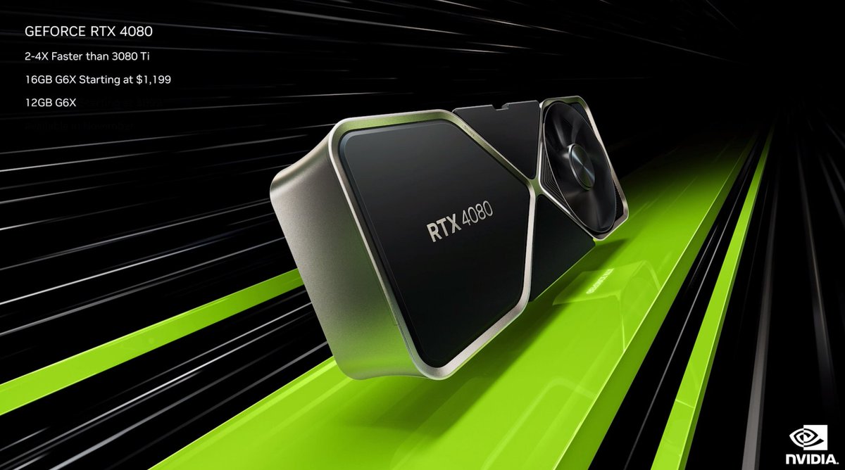 DealoC's tweet photo. Résumé des sorties @NVIDIAGeForceFR RTX 40xx :
➡️RTX 4090 à 1599$
📅Disponible le 12 octobre
➡️RTX 4080 16GB à 1199$
➡️RTX 4080 12GB à 899$
📅Disponible en novembre
Combien en euro à votre avis ?
#ProjectBeyond https://t.co/HMqYRYQX4q