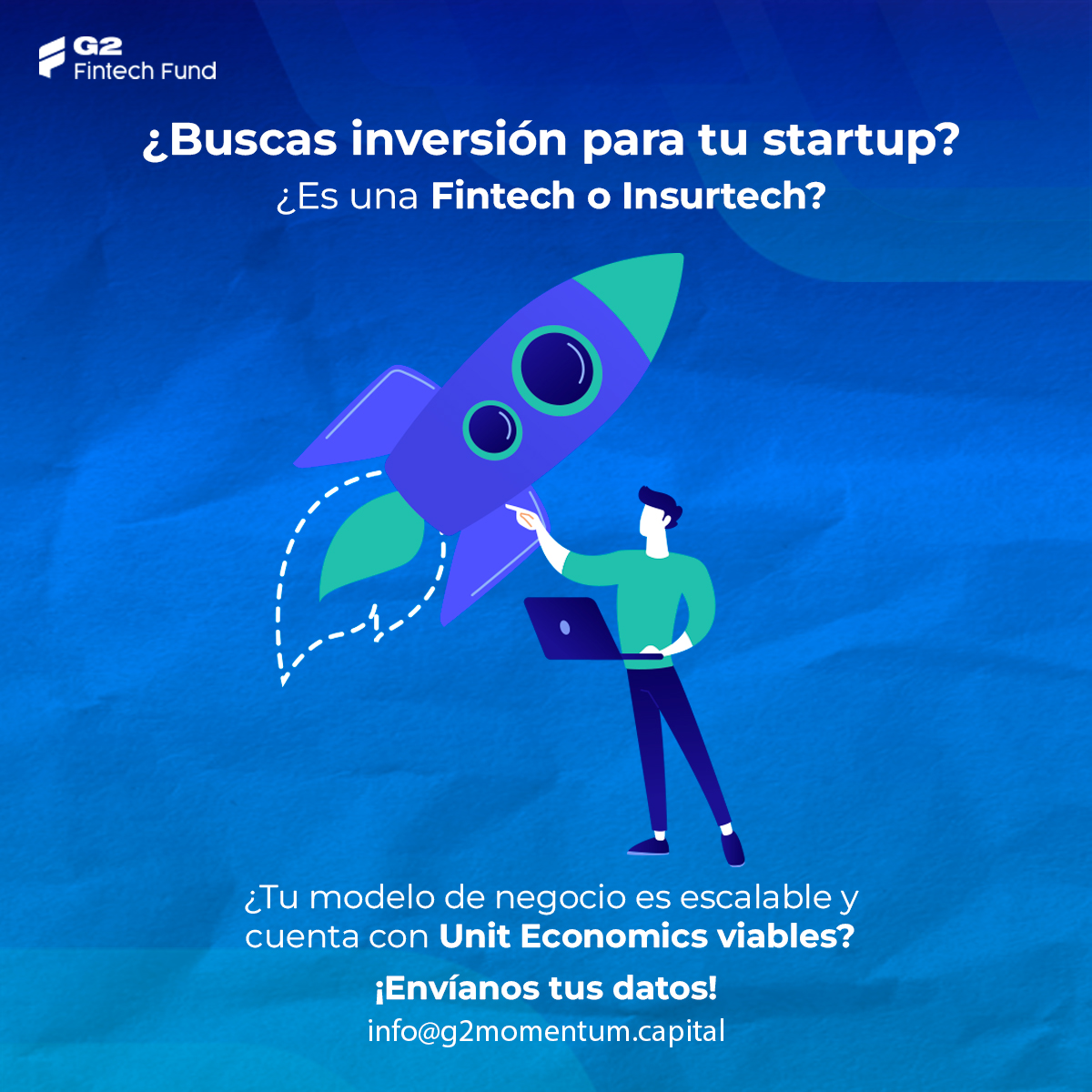 G2Consultores's tweet photo. En Fintech Fund, buscamos startups con proyectos disruptivos en etapa temprana.
Déjanos tus datos 👉🏻 https://t.co/pcNVA9NzFh
Conoce nuestro portafolio de inversión 👉🏻https://t.co/Nv7XDwGEy3
#VC #VentureCapital #CapitalDeRiesgo #PortafoliodeInversion https://t.co/M6ffz35tcx