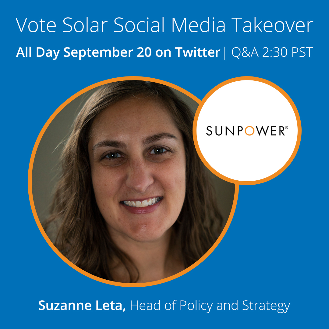 votesolar's tweet photo. Good morning! I’m the Head of Policy and Strategy at @SunPower and I’ll be taking over Vote Solar’s Twitter today at #REPlus22 ⚡️ 25,000 people are here to define the future of energy in this country and I’ll tell you what's front of mind. Live Q&A at 2:30 PST! #SunPowerTakeover https://t.co/xIOS4oaLHD
