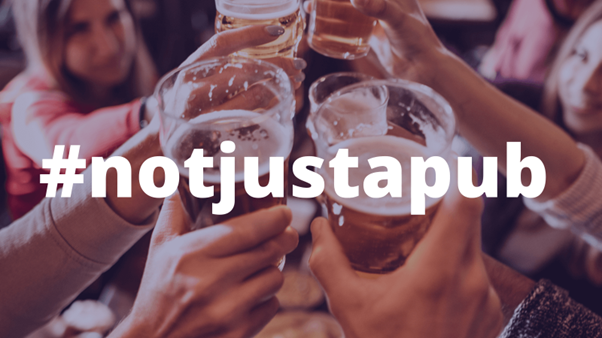 HJUKJobBoard's tweet photo. “It’s about family, friends &amp; community” 
We are joining the @BIIandBIIAB #notjustapub campaign to raise the importance of pubs in the UK🍺
@KwasiKwarteng  we need your support!
#notjustapub #hospitalityjobsuk #pubs #pubsector #hospitalityproud #hospitality https://t.co/k7eKzpcUPS