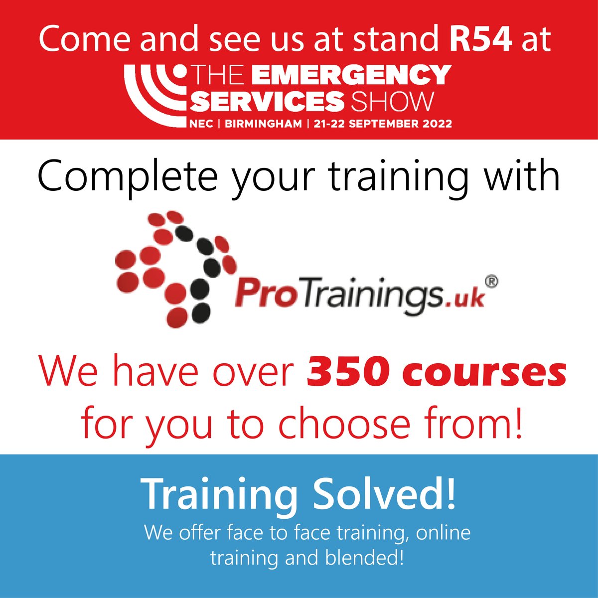 Sleightholm's tweet photo. We are all set up and cannot wait to see you all tomorrow at The Emergency Services Show! 🚨🚑

Come find us at stand R54 where you can find out all about us and what we can offer 😄

#ESS2022 #theemergencyservicesshow https://t.co/Jv9GBLnBi7