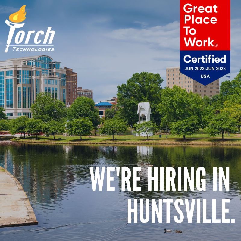 We are hiring a Recruiting/Sourcing Specialist in Huntsville, the #1 PLACE TO LIVE! 

Learn more about this job opening at: torchtechnologies.hua.hrsmart.com/hr/ats/Posting…

#TorchTechnologies #Huntsville #Hiring #Career #EmployeeOwned #GreatPlacetoWork #GPTWCertified #Recruiting #CertifiedEvergreen