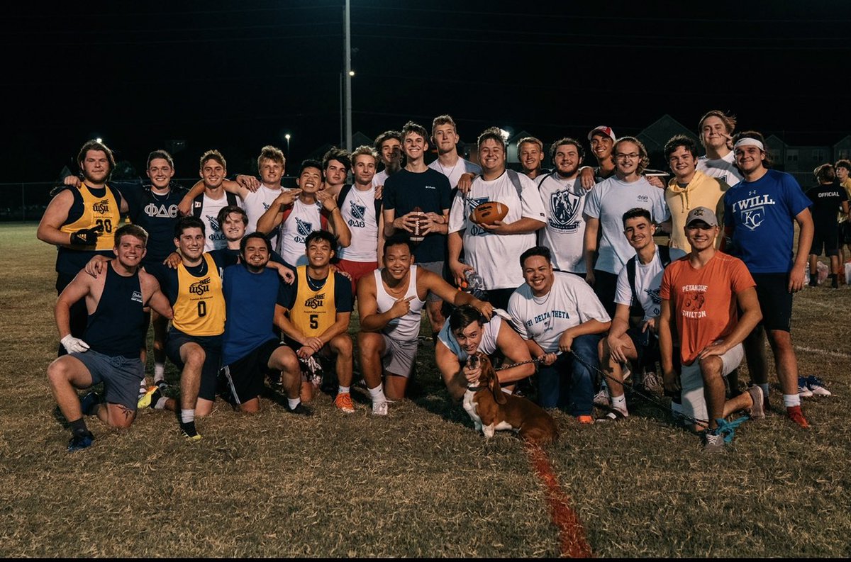 wsuphidelt's tweet photo. Football is back! 🏈

Come out tonight as both our A and B team play 7:00pm. Our A-Team will be playing SigEp A and our B-Team will be playing SAE! https://t.co/CTygEpDzZ9