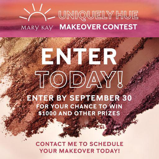 AmyParraMK's tweet photo. Mary Kay’s Uniquely Hue Makeover Contest is coming to an end! Make sure to get your submission in by 9/30/2022 for a chance for you to win a cash prize and a masterclass hosted by professional makeup artist and influencer, @jaleesajaikaran! 💗💋 https://t.co/JclfnYH6Y3