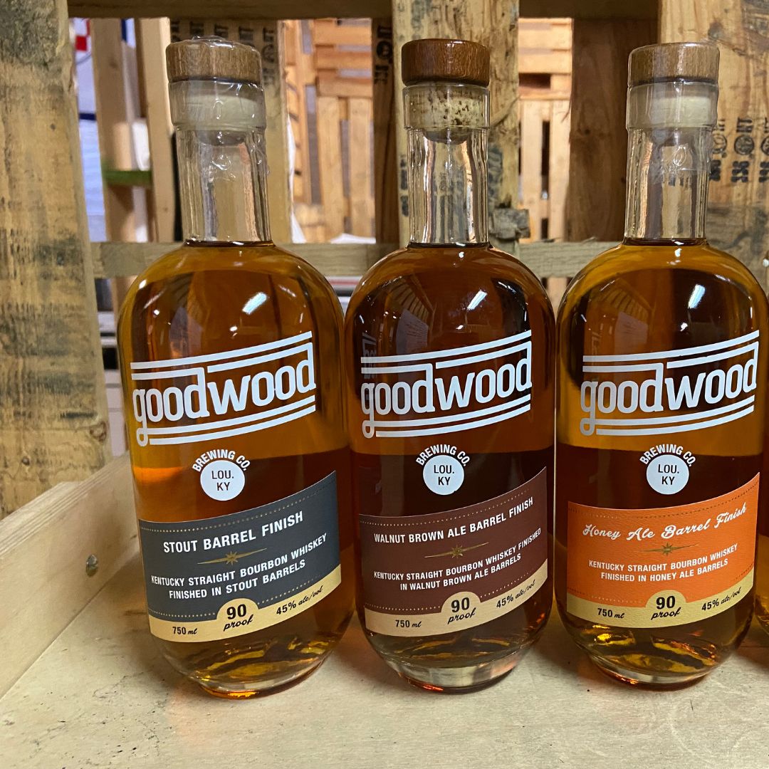 You know and love Goodwood beer, but did you know that we also make our own bourbon? Stop by the taproom nearest you for a tasting! Try our stout barrel finish, honey ale barrel finish and - coming soon - our walnut brown ale barrel finish!
