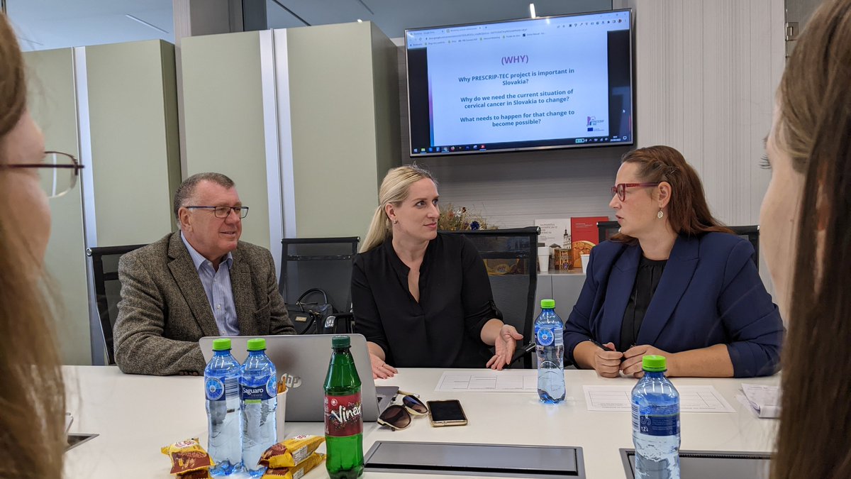 PrescripTec's tweet photo. A busy day with @trnavskauni, #ZdravéRegióny, @LPR_SR and @connaxis. Reviewed communication techniques to raise awareness of the research. Also planned how to adjust materials to the local context, reach women with the service, and involve stakeholders and the local government. https://t.co/ZG8uXsmfTU