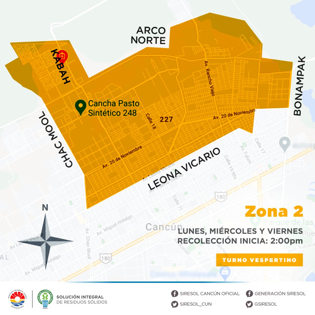 GSiresol's tweet photo. ¡Buenas noches Cancún! Te compartimos las zonas y los horarios de recolección que se estarán atendiendo el día de mañana miércoles 21/09/2022.

ZONA 2 inicia 2 pm
ZONA 3 inicia 6 am
ZONA C inicia 6 am
ZONA H inicia 10 pm

#PorUnCancúnMásLimpio https://t.co/CvvWtZkXI9
