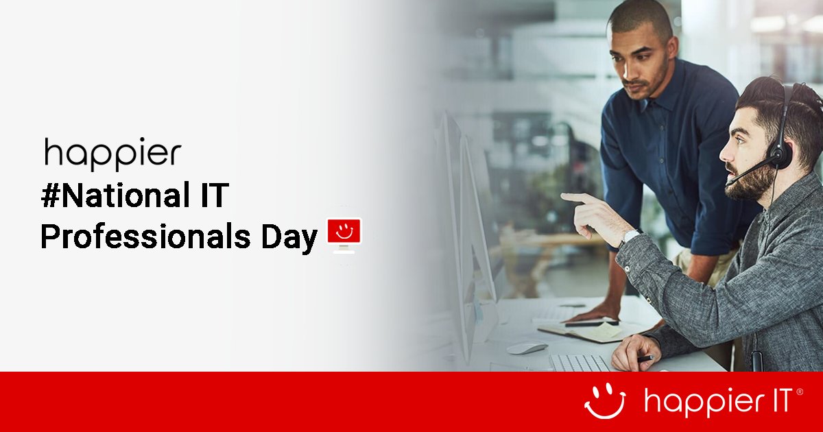To our dedicated staff and the many IT departments, vendors, and partners that we work with, we wish you all a happier #ITProfessionalsDay

#happierIT #ITProDay #infosec #InformationTechnology