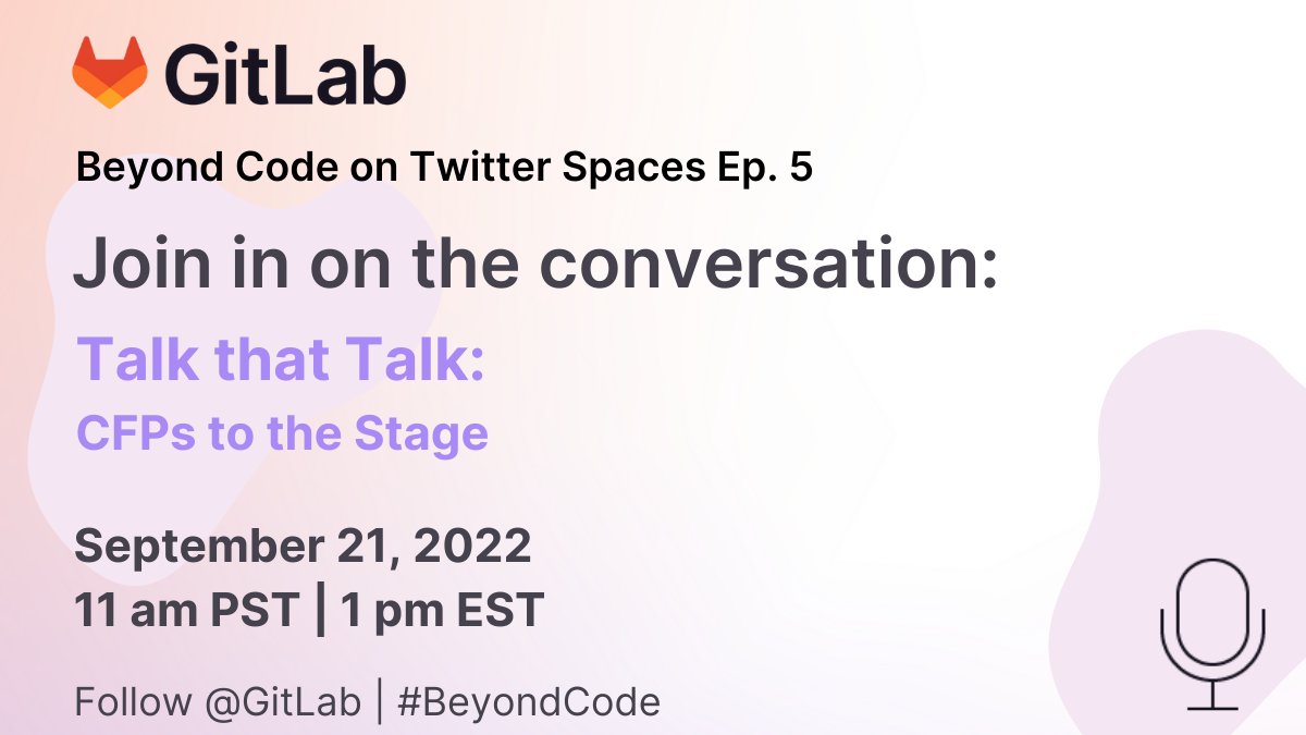 From prep to the stage, join us tomorrow at 1 pm EST for our next #BeyondCode @TwitterSpaces, where our panel will discuss how to create conference topics, abstracts, and tips on stage presence. 

⏰ Set your reminder here. bit.ly/3dxk5xC