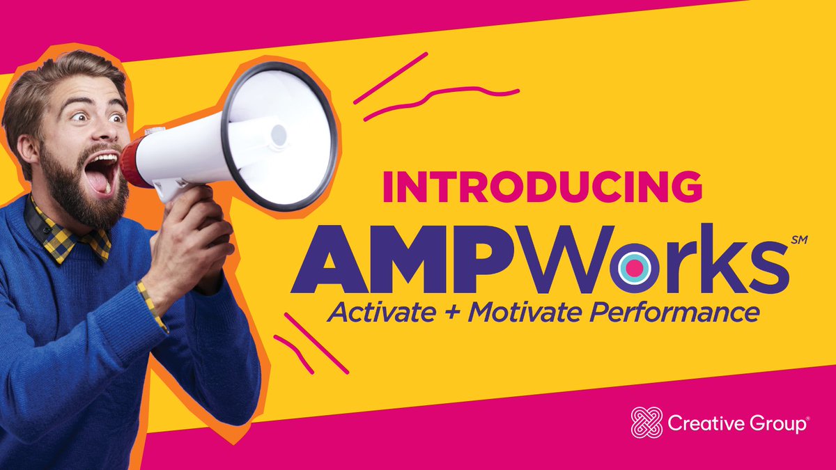 CreativeGroupIn's tweet photo. Creative Group is very excited to launch AMPWorks – a fresh solution to motivate and activate performance.  Read more!
https://t.co/oRF2DxgjOT https://t.co/hJrl8JuhgS