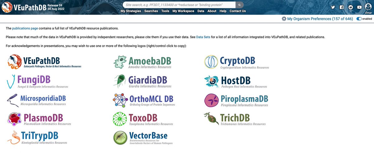 veupathdb's tweet photo. Nice to see talks and posters at #mpm2022 acknowledging the use of resource like #VEuPathDB @KafsackLab 
👉🏽You can find all of our logos on this page: https://t.co/JAbQZg9ev4 https://t.co/9EWrxIillI