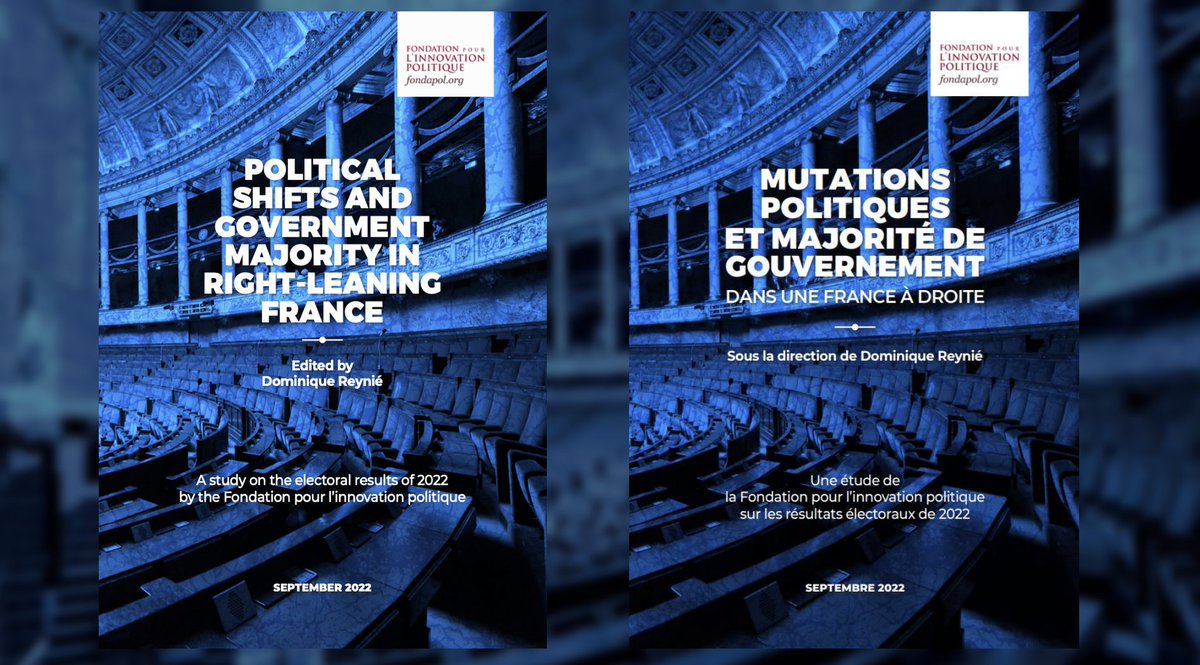 🗳️ Discover <a href="/Fondapol/">Fondation pour l’innovation politique</a>'s new report "Political shifts and government majority in right-leaning France": an analysis on France's 2022 presidential and legislative elections and their consequences on the political landscape.
📘 Read the study bit.ly/3qQUzWS