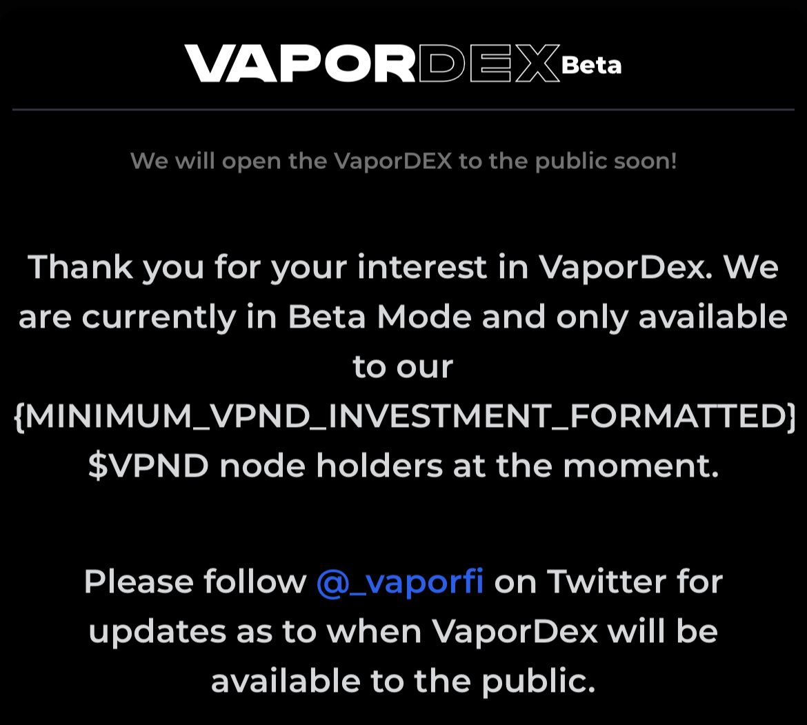 becas's tweet photo. @VaporDex What is the minimum Vpnd? https://t.co/sx71WyjW6R