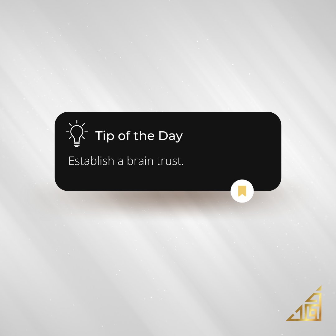 Fahdgroup's tweet photo. Tip of the Day: 𝗘𝘀𝘁𝗮𝗯𝗹𝗶𝘀𝗵 𝗮 𝗯𝗿𝗮𝗶𝗻 𝘁𝗿𝘂𝘀𝘁.

According to Forbes, small business owners should join a business group that values organic networking, including #lawyers, #accountants, and business professionals in non-competing industries.

#fahadalrajhigroup https://t.co/Z3McotUXm0