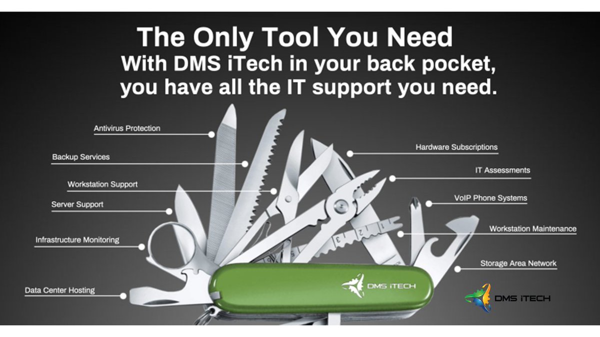 DMSiTech's tweet photo. The only tool you need is #dmsitech
#itsupport #helpdesk #technology #business #network #smb #edmonton #alberta #supportalberta https://t.co/QXjLcgYwmo