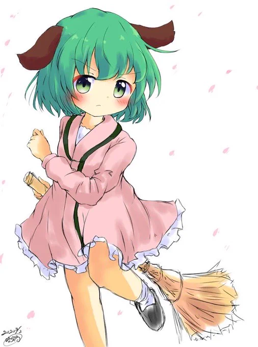 2年前にも抜刀ごっこする響子ちゃん描いてました🐶 