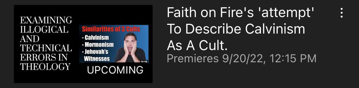 PrimalTruths's tweet photo. Premiers soon! In this video I take a look and examine how someone can make so many logical and technical errors in an emotional response to something they hate or don’t understand.
#faithonfire #calvinism #calvinist 
#reformedtheology
 https://t.co/zyDhUh3Ksl https://t.co/ZslxirPbZx