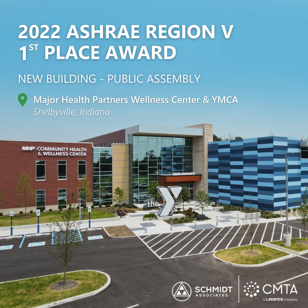 CMTAEngineers's tweet photo. Project: @MajorHP Wellness Center and YMCA  
#ASHRAE region 5: public assembly/new facility  
Architect: @Schmidt_Assoc 

@ashraenews https://t.co/uQhy7fLZWL