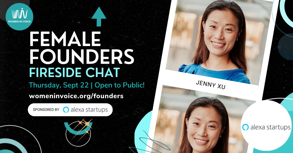 💥<a href="/JJennyXu/">Jenny Xu</a> is a powerhouse in the #startup world!

We're delighted to have her representing @alexa99  startups as moderator for this #firesidechat🤗

Join us THURSDAY for support + connection + community in #tech!

✅RSVP to attend:
womeninvoice.org/founders-fires…
#venture #womenintech