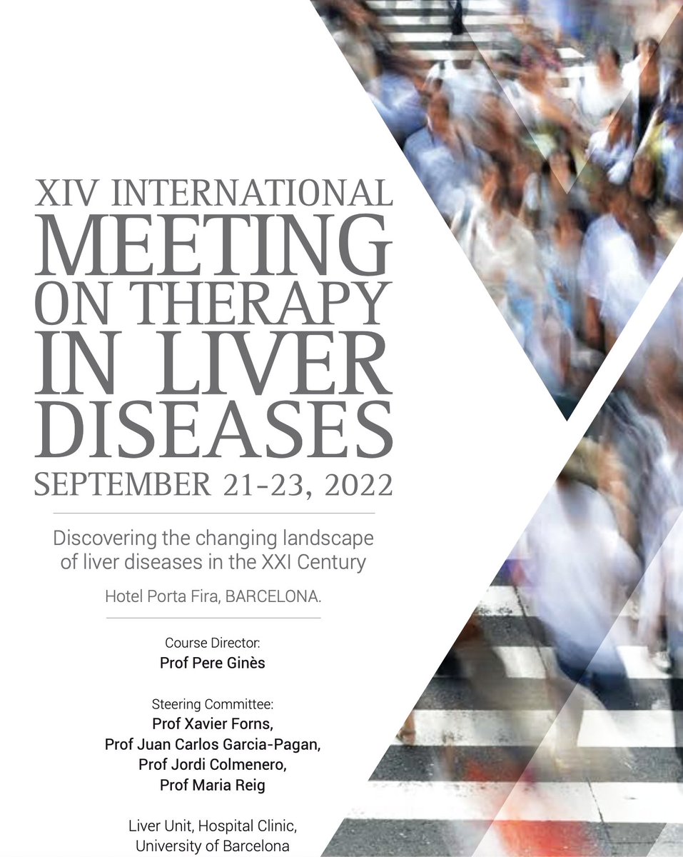 Ramon Bataller (@rabataller) on Twitter photo Welcome to all participants and attendees to our 2022 Barcelona Liver Meeting.
Get updated on the latest in liver diseases !!
#BarcelonaLiverMeeting2022
barcelonalivermeeting.com
<a href="/liverunitclinic/">LiverUnit.Clinic.BCN</a> <a href="/LiverIcu/">Liver ICU</a> <a href="/HH_lab/">Hepatic Hemodynamic</a> <a href="/BCLC_group/">BCLC GROUP</a> <a href="/hospitalclinic/">Hospital Clínic</a> <a href="/BCVirHep/">Barcelona Clinic Viral Hepatitis Group</a> #LiverTwitter Welcome to all participants and attendees to our 2022 Barcelona Liver Meeting.
Get updated on the latest in liver diseases !!
#BarcelonaLiverMeeting2022
barcelonalivermeeting.com
<a href="/liverunitclinic/">LiverUnit.Clinic.BCN</a> <a href="/LiverIcu/">Liver ICU</a> <a href="/HH_lab/">Hepatic Hemodynamic</a> <a href="/BCLC_group/">BCLC GROUP</a> <a href="/hospitalclinic/">Hospital Clínic</a> <a href="/BCVirHep/">Barcelona Clinic Viral Hepatitis Group</a> #LiverTwitter
