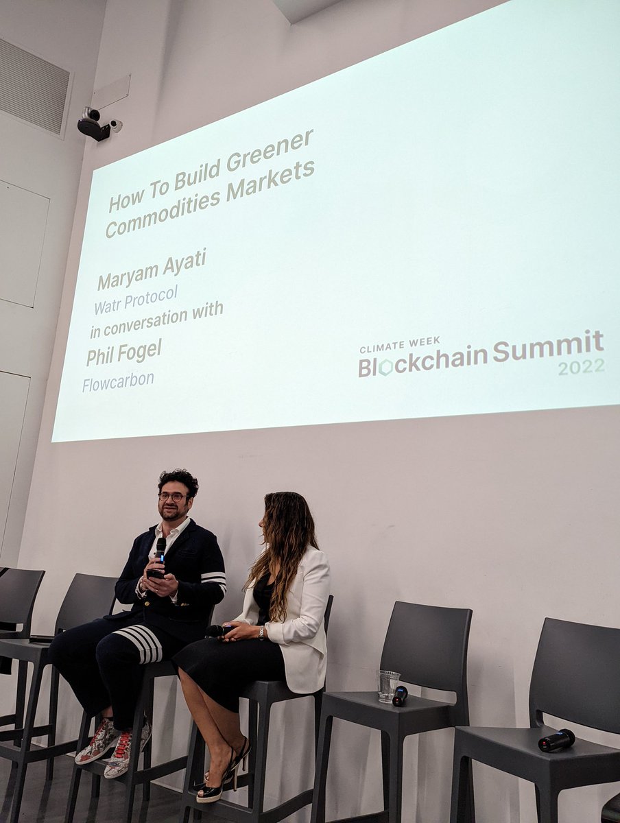 leafbauer's tweet photo. "We need to build on top of what we have learnt in the past 100 years of commodities markets to succeed on chain" says @MaryamAyati of @WatrProtocol. #cwbs https://t.co/lhj1HSW5ji