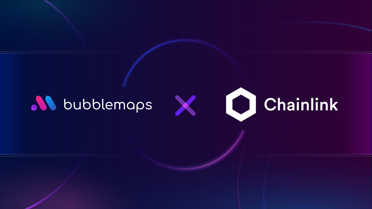 bubblemaps's tweet photo. We’re excited to announce that Bubblemaps is participating in Startup with #Chainlink (SwC)! 

The program is supporting our growth by providing us with key resources, infrastructure, and mentorship https://t.co/82wv1mkLrF
