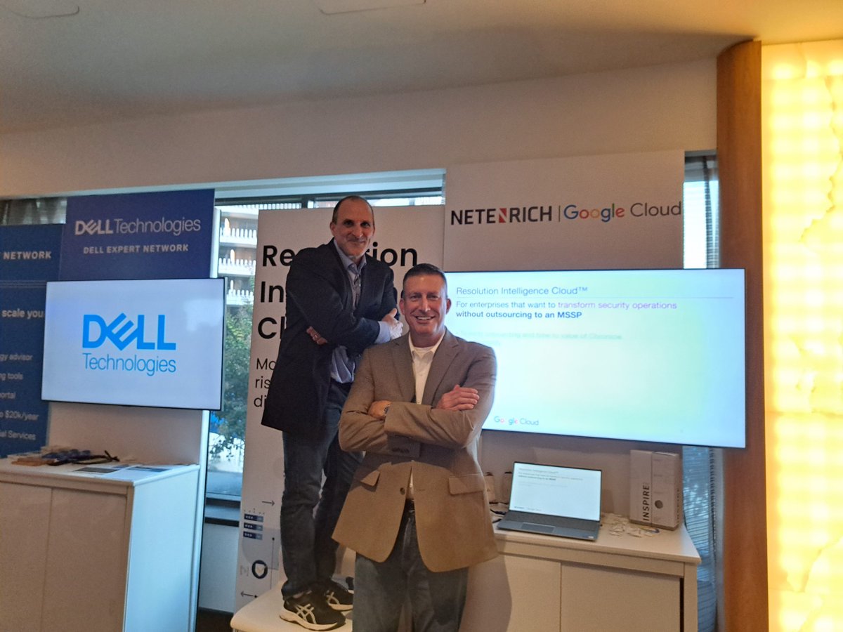 Netenrich's tweet image. See @JustinCrotty &amp;amp; other Netenrich experts w/ @googlecloud TODAY thru 7pm &amp;amp; tmw 7:30-10:30am at #MSSPAlertLive Booth 17, to see our #ResolutionIntelligence Cloud platform that integrates w/ @chroniclesec, @Siemplify &amp;amp; other third-party tech hubs.li/Q01mMhYk0 @joepanettieri