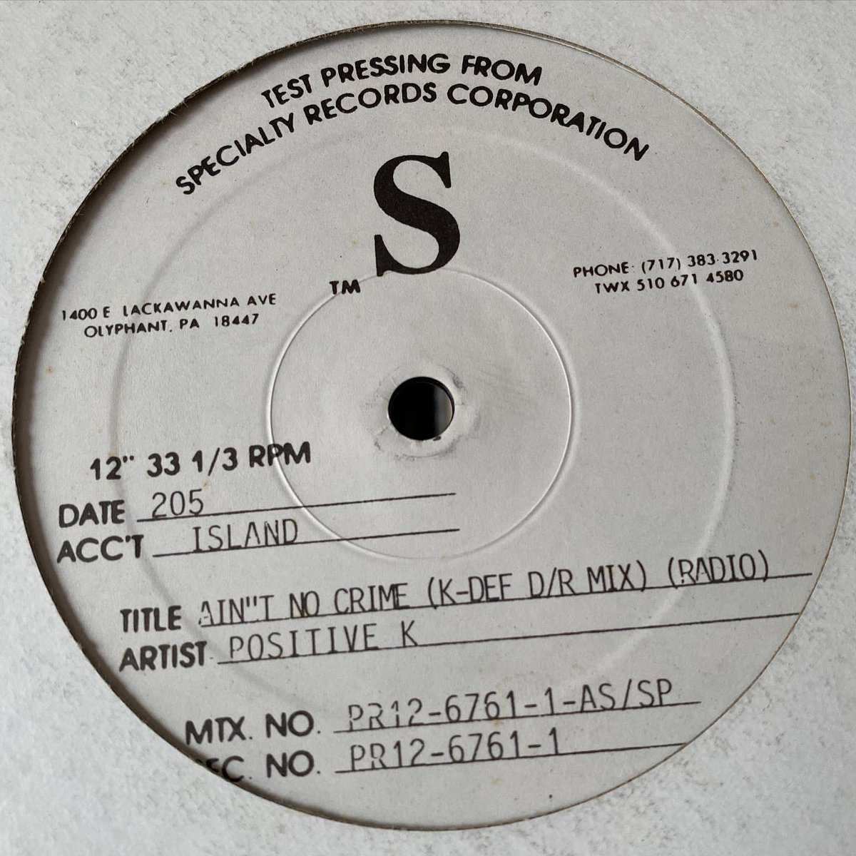 stilts88's tweet image. Test press Tuesday
Positive K &amp;amp; K-Def #testpresstuesday #positivek #kdef