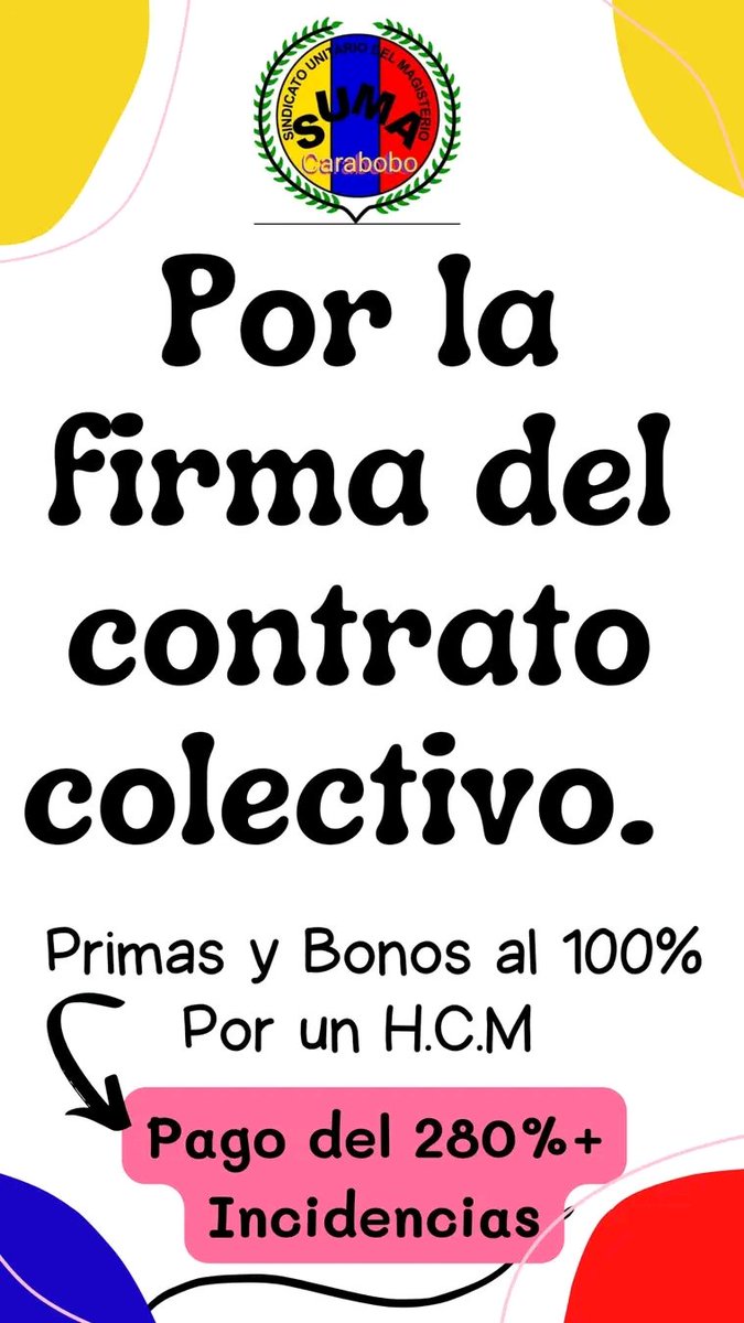 #FirmaDelContratoColectivoYa
#Art91CRBV #Art89CRBV 
#SalarioDignoYa
#NoAlInstructivoOnapre
#ProtestarNoEsConspirar
#ProtestaMagisterial
#RespetoALosDerechosLaborales
#RespetoALosDerechosSalariales
#MinisteriodeEducación
#OnapreNosEstafa
#OnapreViolaLaConstitución