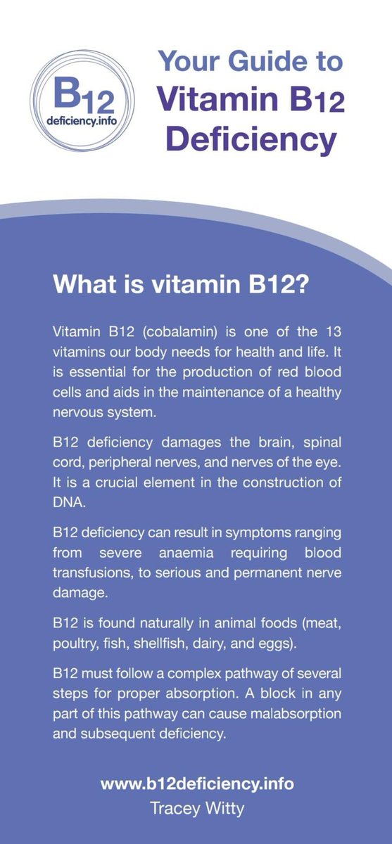 Vitamin b12 deficiency awareness week. People seem to think this only affects adults but my nephew was diagnosed just before his 1st birthday. This needs to be taught more within the medical field as there is so much misinformation.
