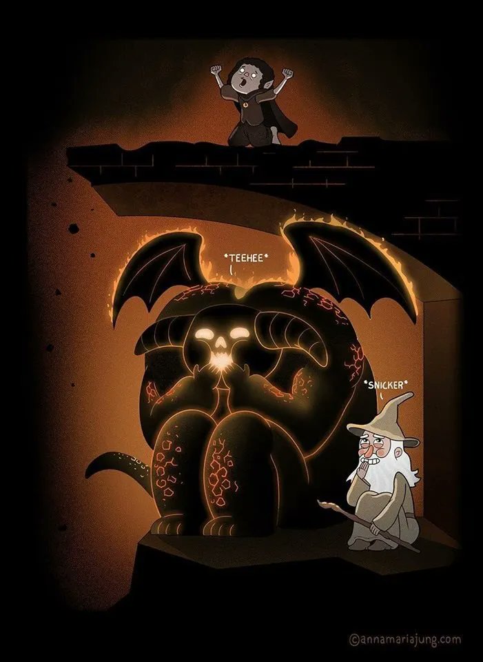 BeholdersEyePod's tweet photo. #tolkientuesday #lotr #tolkienmemes #lotrmemes #memes #dnd #ttrpg #balrog #practicaljoke https://t.co/THmAdeCCbW