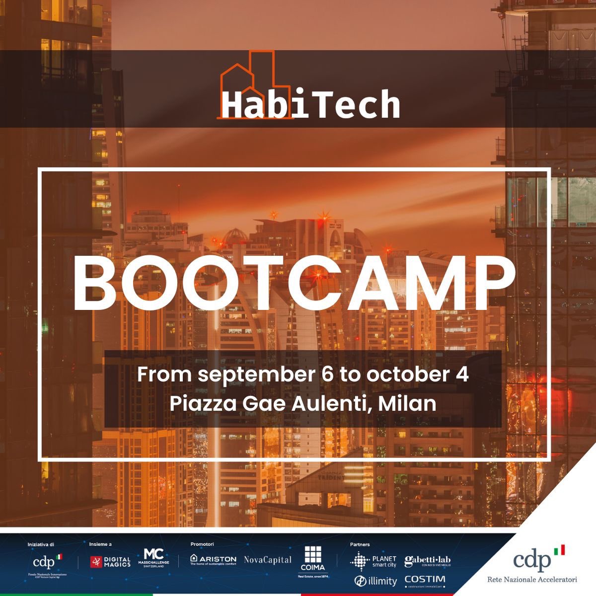 Digital_Magics's tweet photo. The road to #Selection is well on it's way!🚀 Are you curious to find out which #startups of #HabiTech The acceleration program of @GruppoCDP will arrive at the selection day and graduate🎓 at Demo Day? 
💥💥Join us in this journey!💥💥 https://t.co/v5FKJrJezy