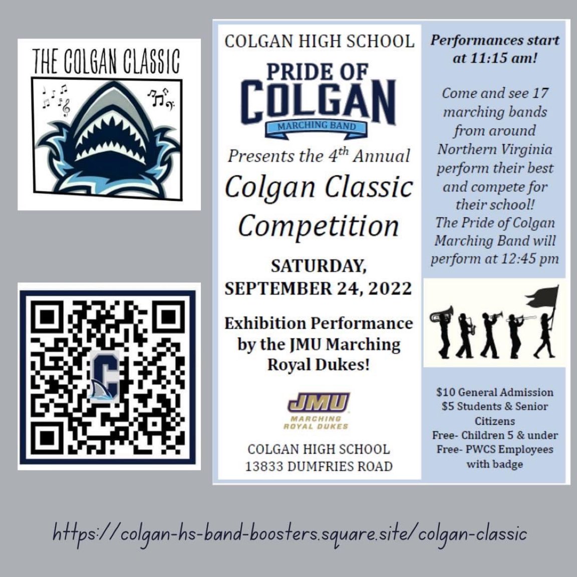 It’s here!  The Colgan Classic this Saturday, 9/24, at Colgan HS.