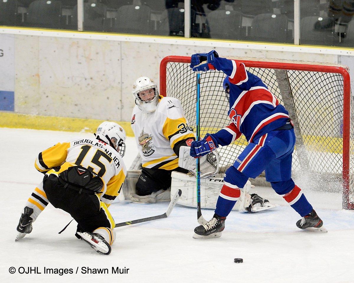 byrnemuir's tweet photo. Day two of the @OJHLOfficial Governors Showcase is underway and after the first period @OJHLJrCanadiens lead 1 - 0 against @OJHLGoldenHawks @ojhlimages @cjhlhockey @OHAhockey1 #leagueofchoice #showcase22 #followthephotogs https://t.co/7xnXZMgT0W