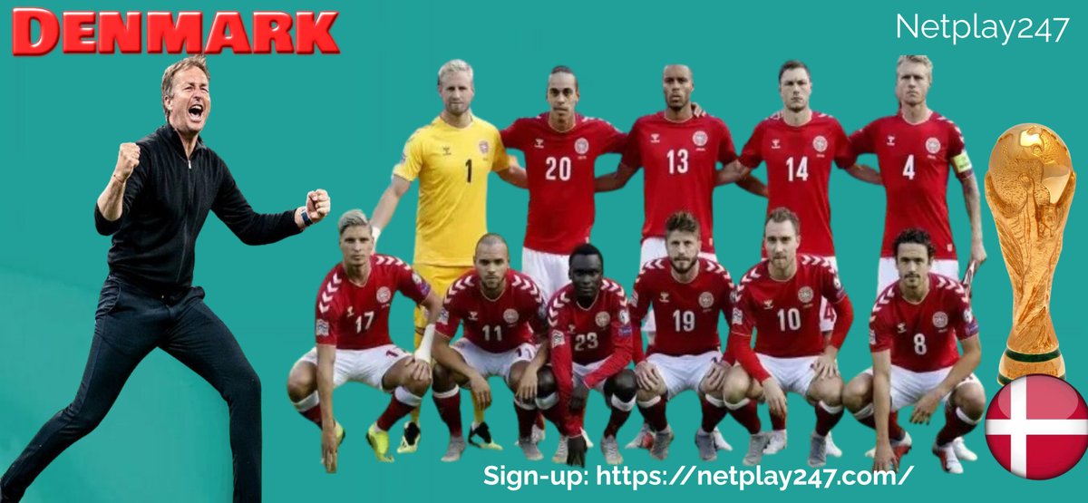 This year 2022, Denmark is ready to make a serious charge toward football's ultimate prize!
Denmark is Ready to shake up the world!
Denmark has unbelievable balance not only in squad profile but in their team line-up.
Visit and sign-up for your slots now!
netplay247.com