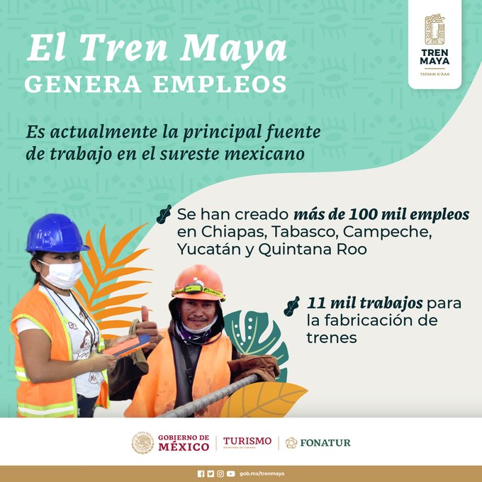 TabascoJavier's tweet photo. El #TrenMaya además de ser un medio de comunicación muy importante, representa una obra de igualdad social que promueve el desarrollo con justicia para el sureste. #SúbeteAlTren 🚆 https://t.co/9vKrxwO8qK