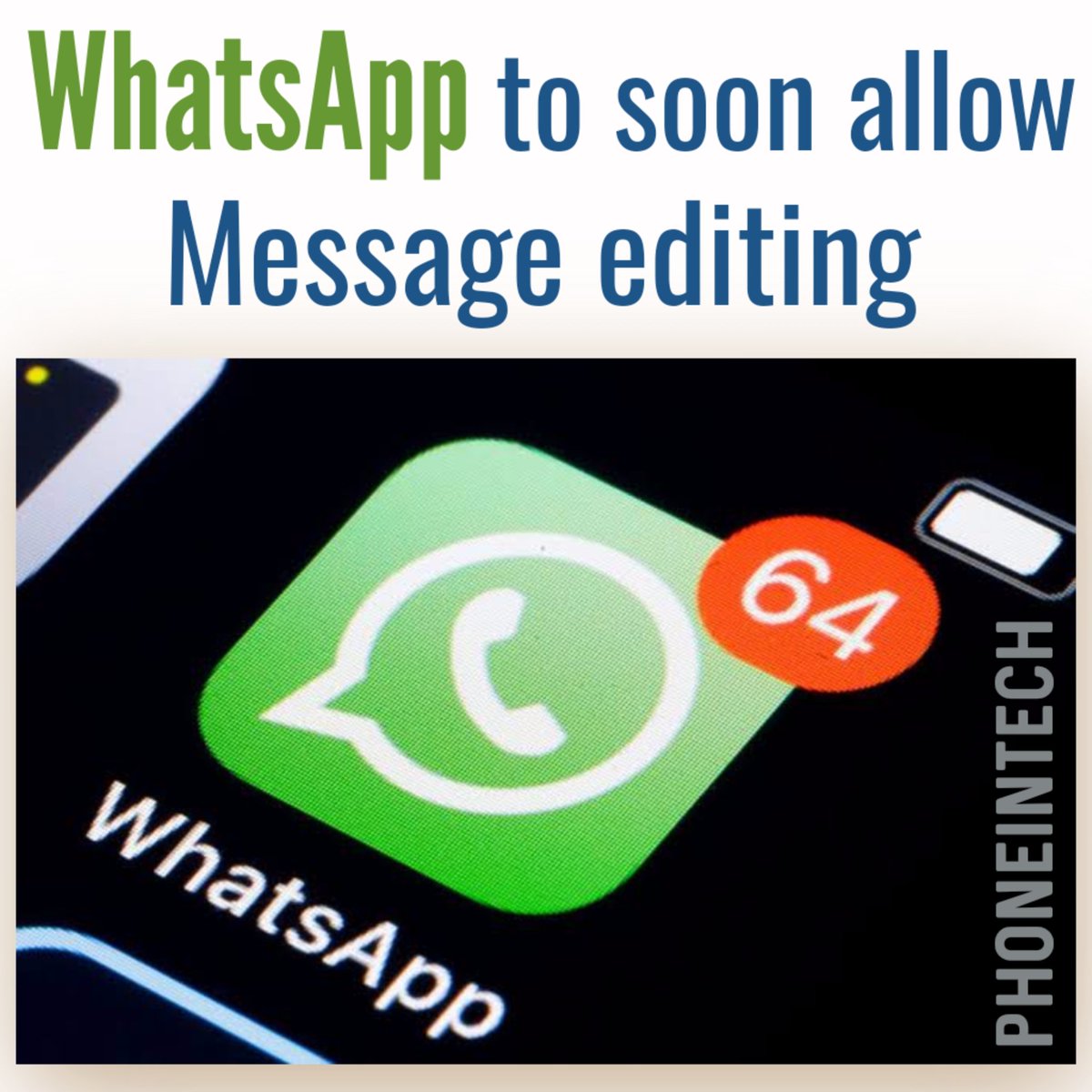 PhoneinTech's tweet photo. WhatsApp is working relentlessly to introduce the message edit feature on Android. However, the app versions will need to be updated on both sender and recipient's devices to edit the sent message.
For more tech updates, follow @PhoneinTech
#WhatsApp #EditButton #PhoneinTech https://t.co/XRkJdCV89I