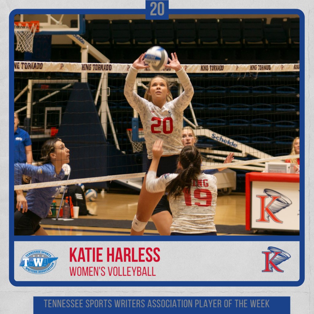 Kenneth Walton of @kingmenssoccer and Katie Harless of @King_WVB have both been named TSWA Players of the Week! #LeadServeAchieve #KingPride