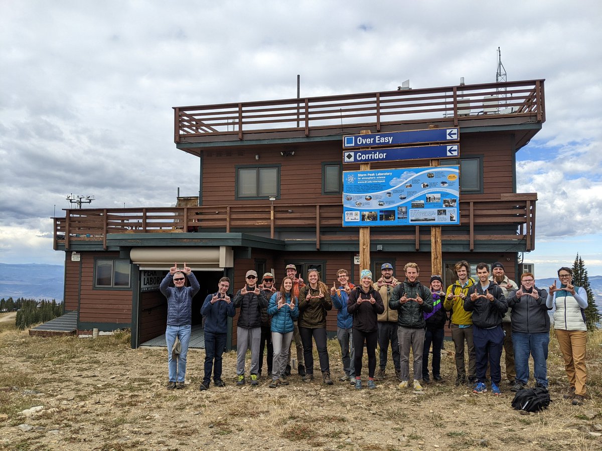 ProfessorPowder's tweet photo. My mountain meteorology class from @UUtah is getting a deep dive in field work at Storm Peak Lab this week.  @UUtah @uofu_science @HART_UofU #NSFfunded https://t.co/8oaTyzL55j