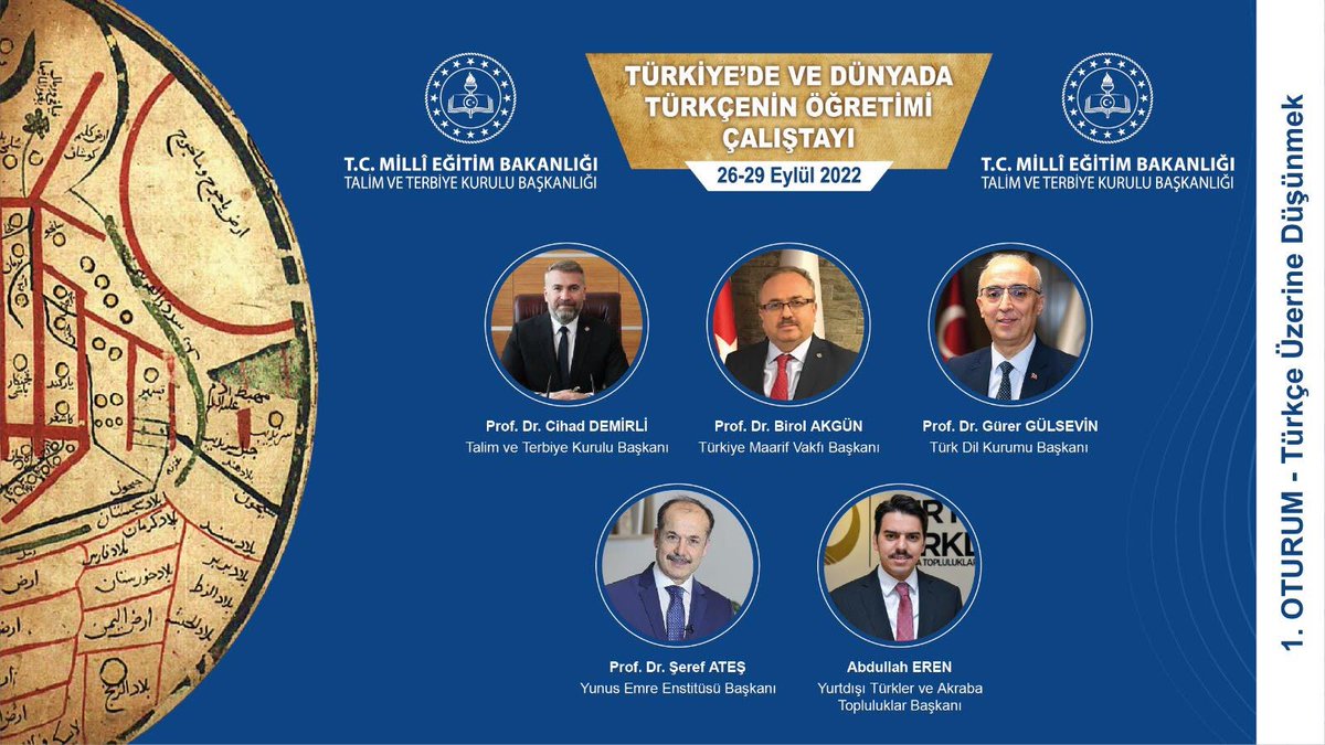 📢 Başkanlığımızca 2022 Türk Dünyası Kültür Başkenti Bursa’da gerçekleştirilecek “Türkiye’de ve Dünyada Türkçenin Öğretimi Çalıştayı”nın 26 Eylül’deki ilk oturumunda alandaki paydaş kurumların başkanları yer alacaktır.

<a href="/tcmeb/">Millî Eğitim Bakanlığı</a>
<a href="/TDK_govtr/">Türk Dil Kurumu</a>
<a href="/TMaarifVakfi/">Türkiye Maarif Vakfı</a> 
<a href="/yeeorgtr/">Yunus Emre Enstitüsü</a>
<a href="/yurtdisiturkler/">YTB</a>